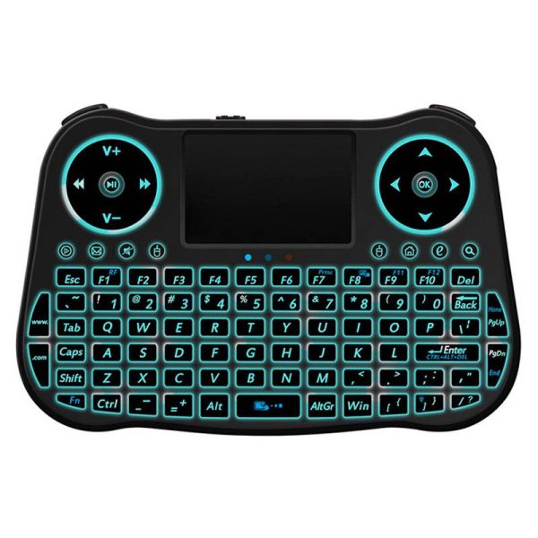 Shopbg Bulgaria MT08 2.4G Безжична Мини клавиатура с подсветка